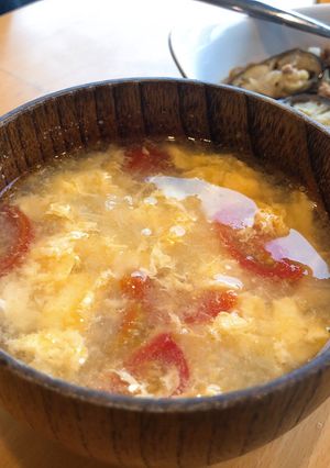 A picture of Tomato & Egg-drop Soup.