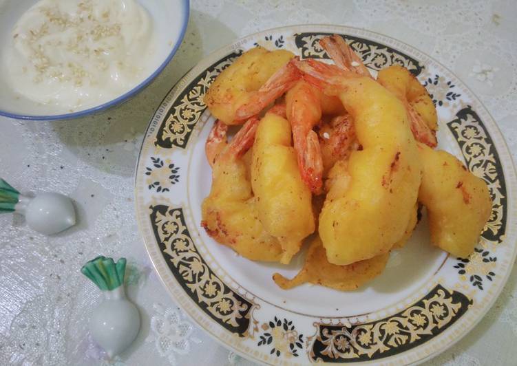 Bagaimana Menyiapkan Udang goreng mayonnaise🍤, Enak Banget