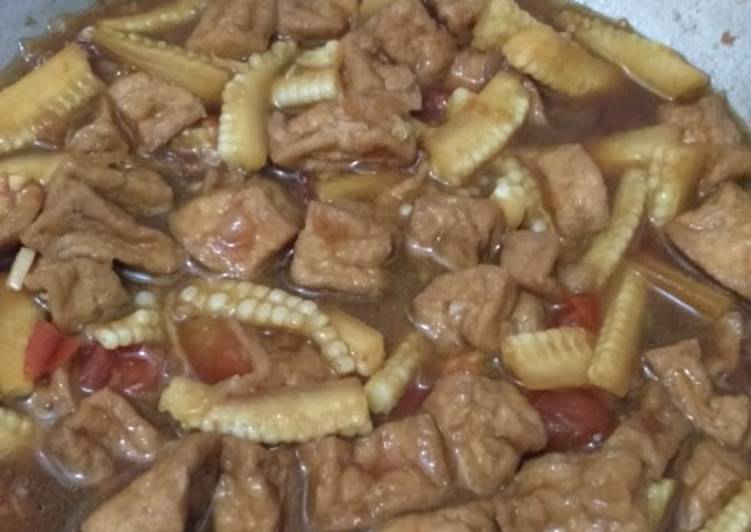 Tahu & jagung muda masak kecap