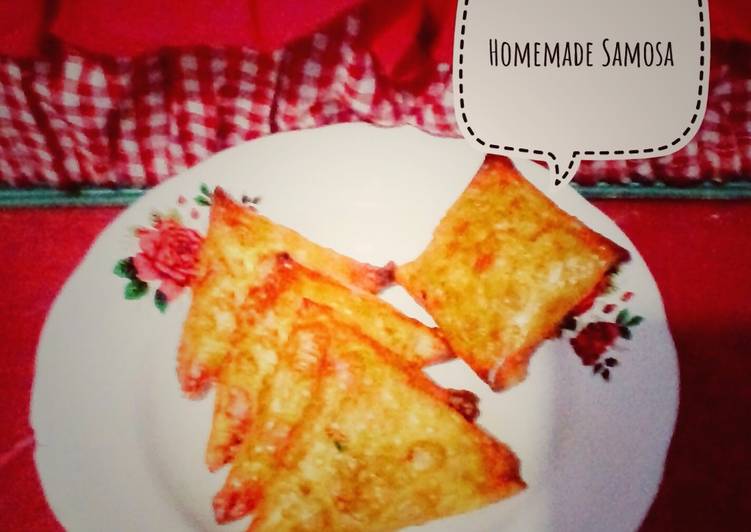 Simple Way to  Homemade Noodle-Meat Samosa