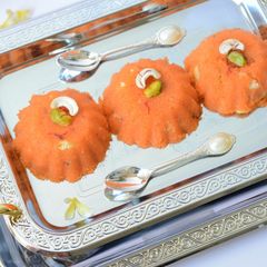 A picture of Rava Kesari/Kesari Halwa.