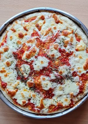 Una foto de Masa para pizza casera 🍕económica y con opción de tener lista congelada, tipo prepizza 🍕