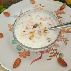 A picture of Healthy tasty unique sabudana dry fruit kheer.