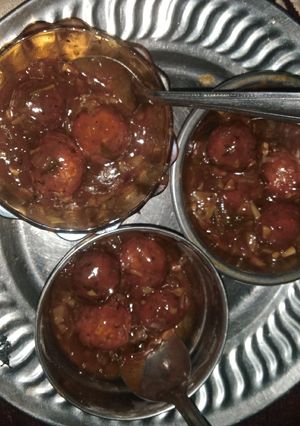 A picture of Veg Manchurian.