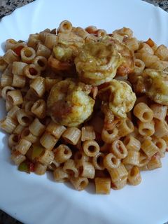 صورة لوصفة معكرونة بالجمبري