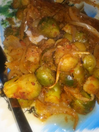 How To Make Anita&#39;s New York Steak- Sauteed Brussel Sprouts And Onions which So Delicious