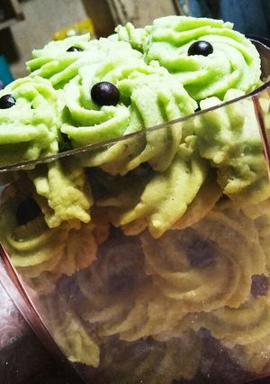 Foto resep Semprit Pisang Pandan