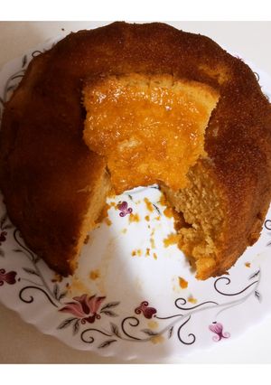 عکسی از دستور کیک کرم کارامل