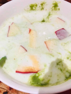 A picture of Apple Mint Raita.