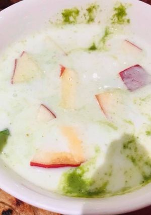 A picture of Apple Mint Raita.