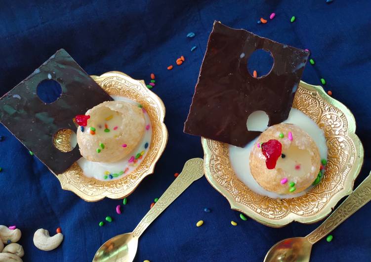 Simple Way to Make Any-night-of-the-week Sweet puchka in custard bath