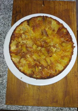 Una foto de Torta de manzanas invertida 😋😍