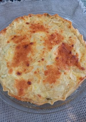 Una foto de Tarta de cebolla y queso