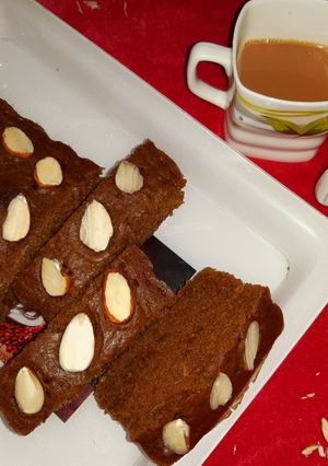 A picture of Tea cake with tea time.