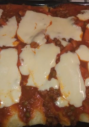 Una foto de Canelones de acelga y ricota