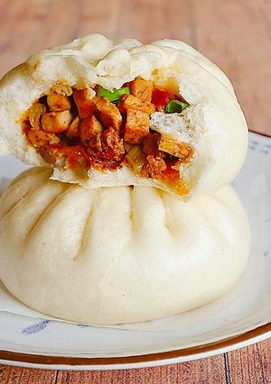 A picture of Spicy Tofu Steamed Buns.