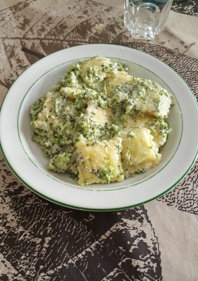 Una foto de Raviolis de brócoli sin gluten