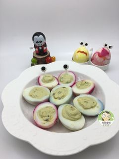 百香優格彩色惡魔蛋~萬聖節搞怪派對點心~ 的食譜成品照片
