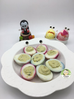 百香優格彩色惡魔蛋~萬聖節搞怪派對點心~ 的食譜成品照片