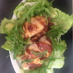 A picture of My Smoked Stuffed Chicken.