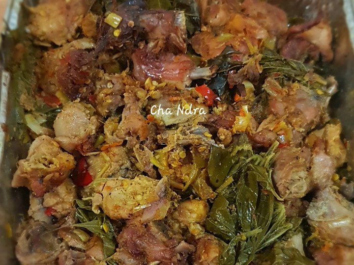 Anti Ribet, Memasak Betutu pedas panggang ayam kampung daun singkong Rumahan