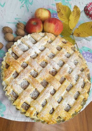 Almás-rácsos pite recept fotója