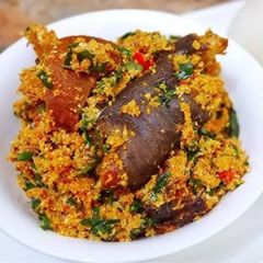 A picture of Tee’s special Melon soup (egusi).