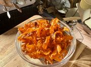 Una foto de chips de zanahoria