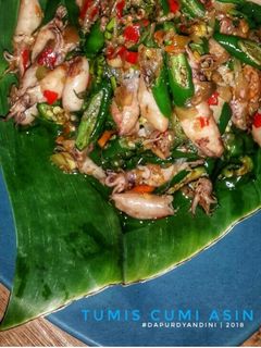 Foto resep Tumis Cumi Asin Cabe Ijo