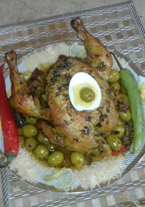 Une photo de Poulet rôti Ala moutarde au olive