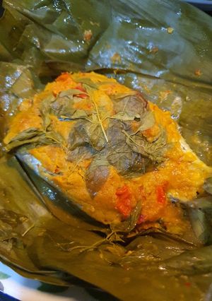 Foto resep Pepes (Ikan) Tempoyak a.k.a Banana leaf wrapped spiced fish with fermented durian paste