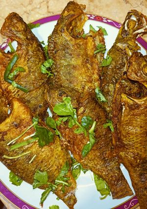 صورة لوصفة سمك المقلي بالخلطه المقرمشه🐠🐠