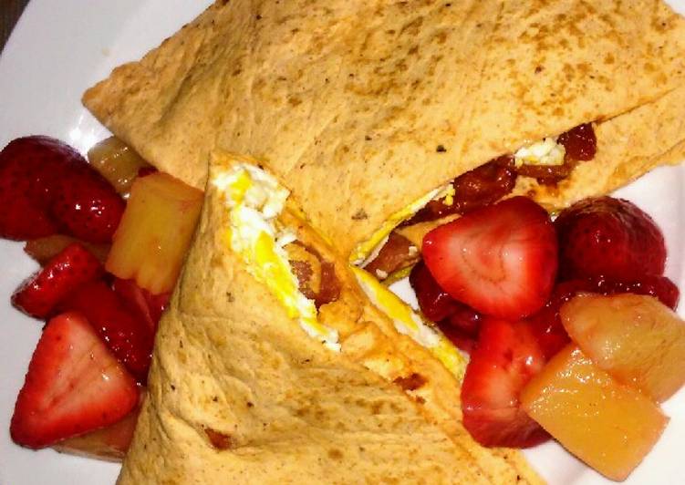 Steps to Prepare Quick Bacon &amp; Egg Breakfast Wrap