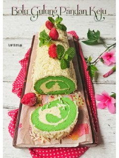 Foto resep Bolu Gulung Pandan Keju