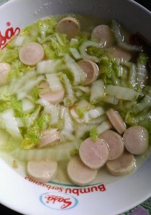 Foto resep Sayur sawi putih sosis buat si kecil