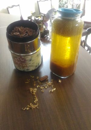 عکسی از دستور شربت بیدمشک، تخم شربتی زعفرانی با خاکشیر
