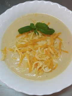 Una foto de Crema de coliflor
