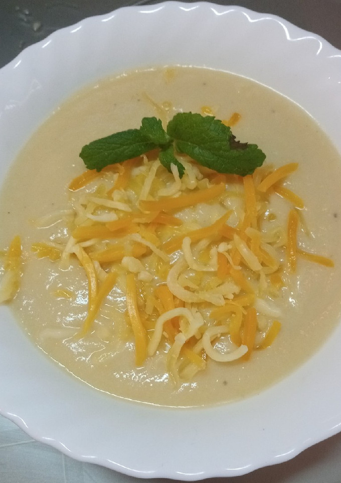 Una foto de Crema de coliflor
