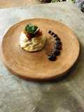 Pavlova de 🥥coco y compota de piña🍍 con piloncillo
