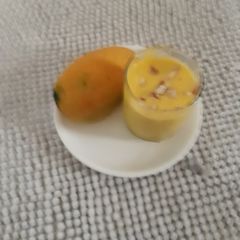 Mango lassi A picture of Mango lassi.