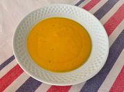 Una foto de crema de calabaza