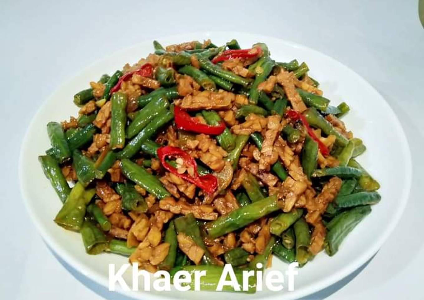 Oseng tempe kacang panjang