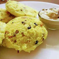 Kanchipuram Idli or Kanjeevaram Idli A picture of Kanchipuram Idli or Kanjeevaram Idli.