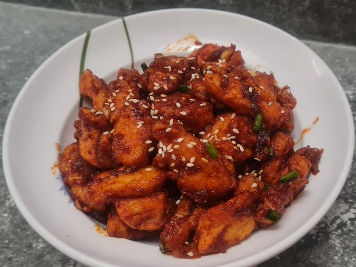 Langkah Mudah untuk Membuat Resep  Ikan Dori dan Tahu Goreng Tepung Saus Gochujang yang Bikin Ngiler, Sempurna