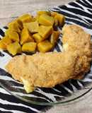 🍗🧀🥓Milanesas de pollo rellenas, horneadas y con un toque diferente 🥓🧀🍗
