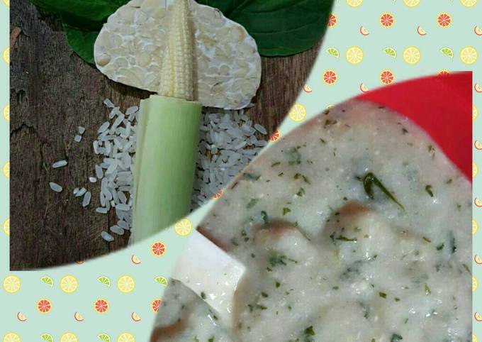 Resep Mpasi 7m Bubur Sayur Bayam Tempe Oleh Yanida Yuliari Putranti