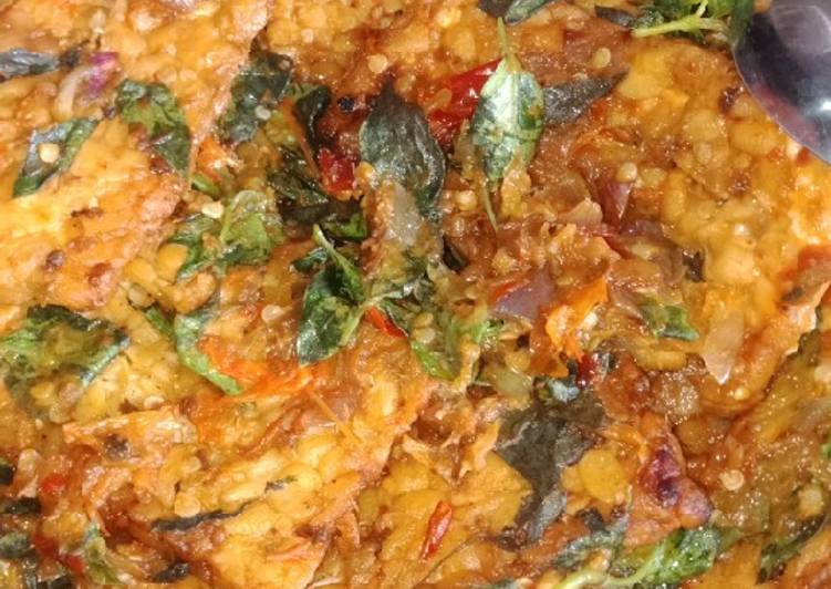 Resep Tempe penyet sambal kemangi Anti Gagal