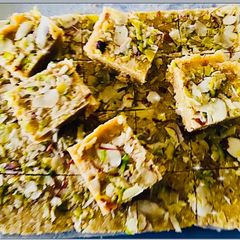A picture of Khas Khas Badam Burfi.