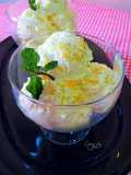 Helado extra cremoso de limón con toque de lima verde y azahar