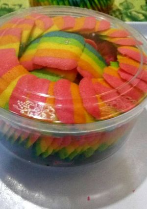 Foto resep Lidah kucing pelangi tanpa cetakan